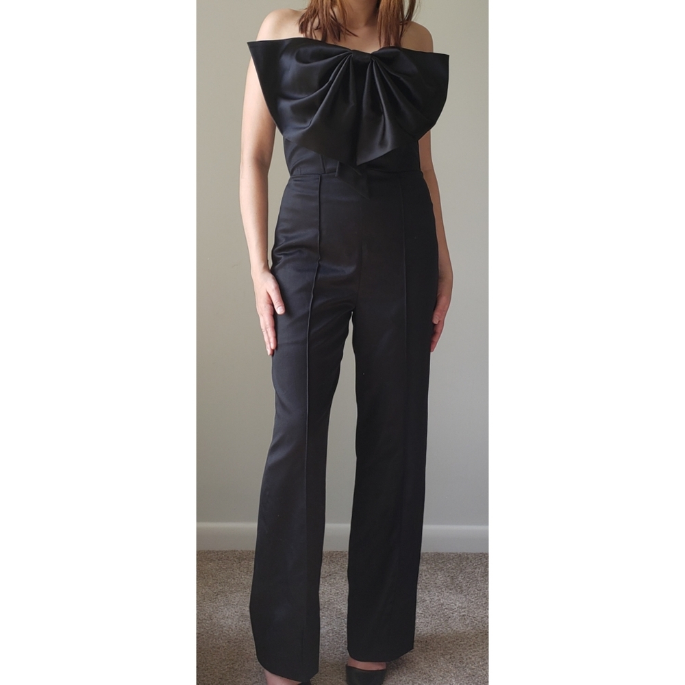Fleur du Mal Bow Tie Jumpsuit in Black 6